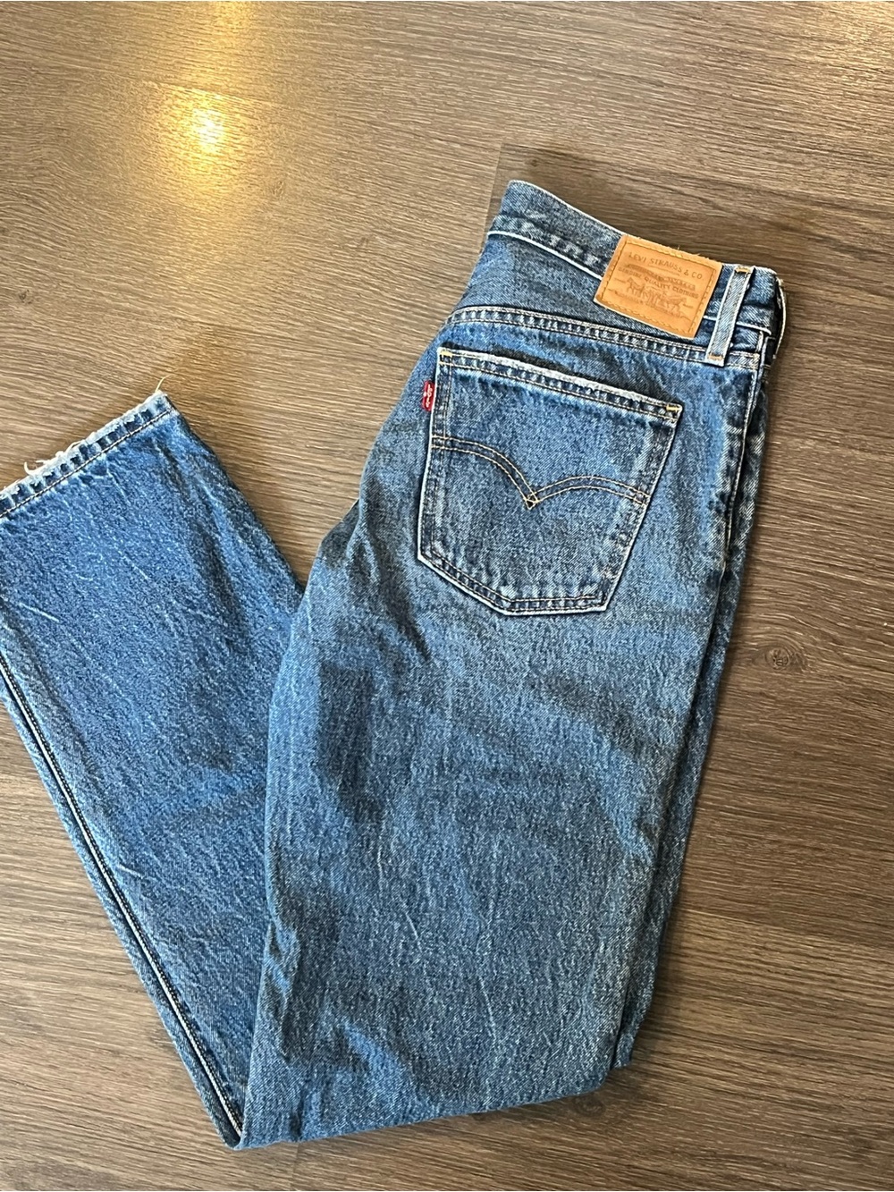 Levi's Women’s Middy Straight Blue Denim Jeans W27 L31